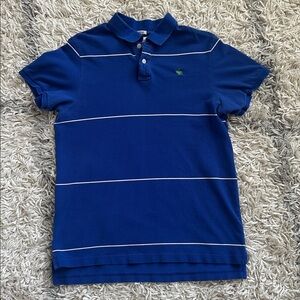 Abercrombie & Fitch Polo Shirt Blue Stripe